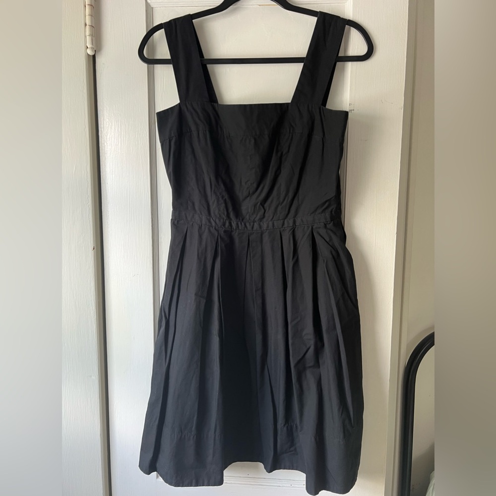 Gap 100% Cotton Pleated Square Neck Dress